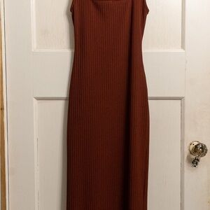 Wine willow and root cutout dress